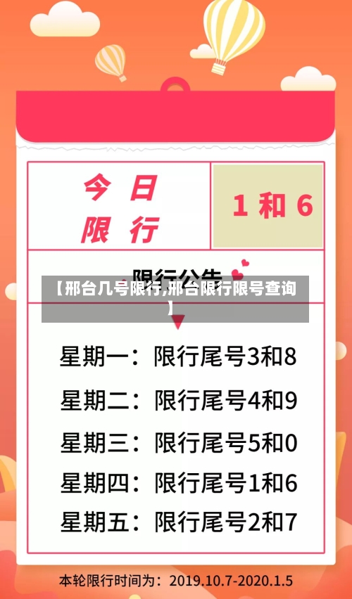 【邢台几号限行,邢台限行限号查询】-第2张图片
