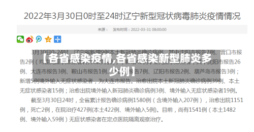 【各省感染疫情,各省感染新型肺炎多少例】-第2张图片
