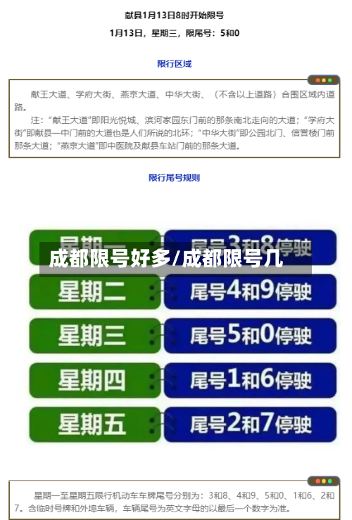 成都限号好多/成都限号几-第3张图片