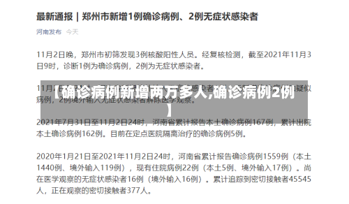 【确诊病例新增两万多人,确诊病例2例】-第2张图片